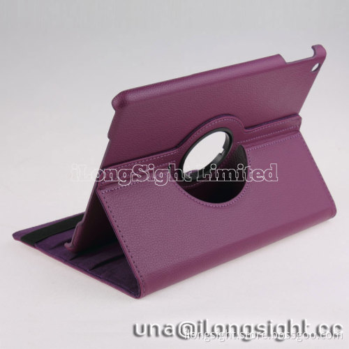 360 rotatable pu leather stand Case For ipad air/ipad 5